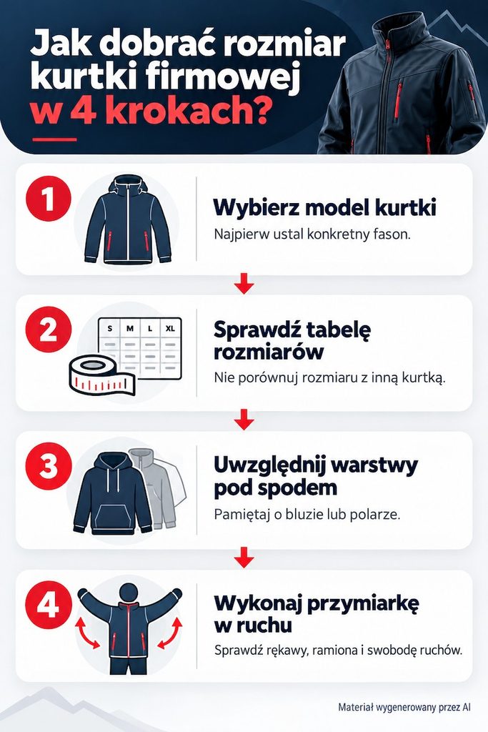 Cztery kroki doboru kurtki firmowej